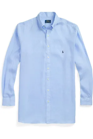 Ralph Lauren Linnen overhemd met logopatch