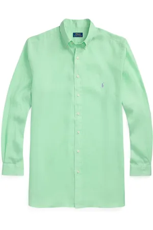 Ralph Lauren Linnen overhemd met logopatch