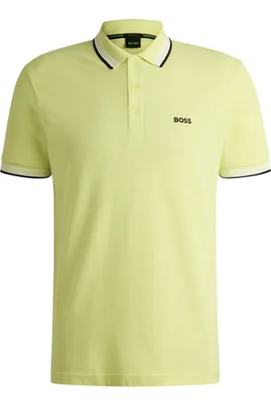 HUGO BOSS Piqué-poloshirt met streepaccenten en logo-borduursel