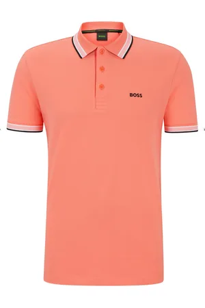 HUGO BOSS Piqué-poloshirt met streepaccenten en logo-borduursel