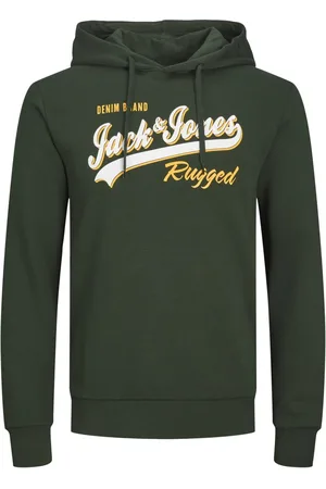 JACK & JONES Hoodie met grote merkprint op borsthoogte