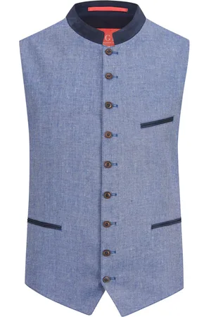 Digel Gilet Edo in gemêleerde denimlook