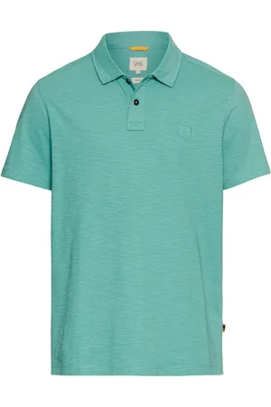 Camel Active Jersey poloshirt van katoen met logopatch
