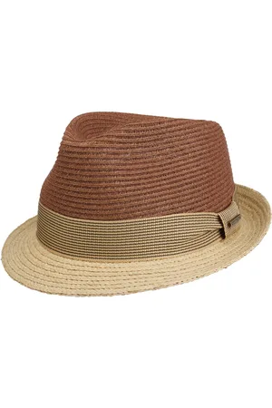 Stetson Twotone Toyo Trilby Raffia Hoed by