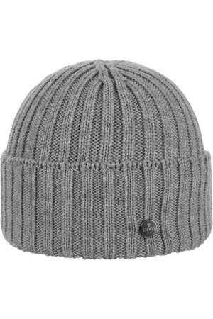 Lierys Merino Gebreide Muts met Omslag by