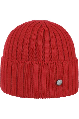 Lierys Merino Gebreide Muts met Omslag by