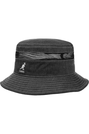 Kangol Distressed Cotton Mesh Bucket Hoed by