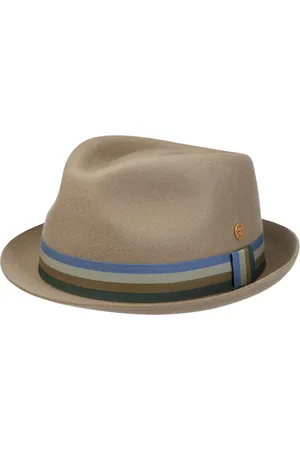 Mayser Samu Striped Band Pork Pie Wollen Hoed by