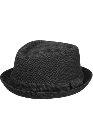 Lipodo Diamond Crown Herringbone Wollen Hoed by
