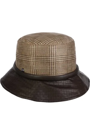 Lierys Houndstooth Bucket Stoffen Hoed by