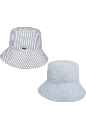 Lipodo Twotone Stripes Stoffen Hoed by