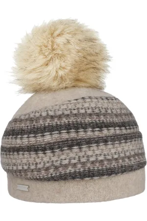 Seeberger Faux Fur Pom Walkloden Muts by