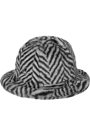 Kangol Faux Fur Stripe Casual Stoffen Hoed by