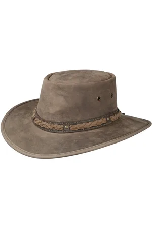 Barmah Squashy Bronco Leather Hat by