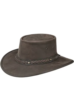 Barmah Squashy Bronco Leather Hat by