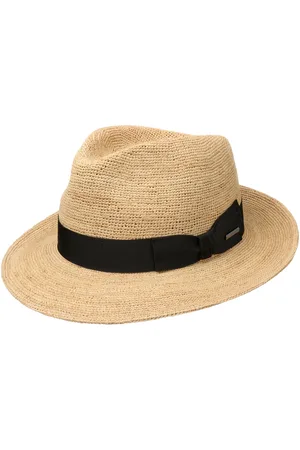 Stetson Jenkins Crochet Fedora Strohoed by