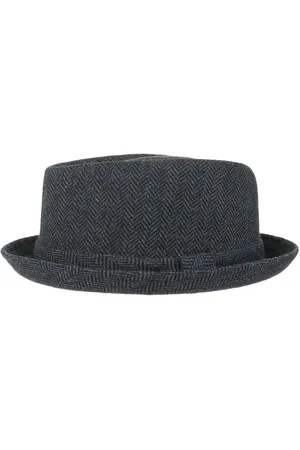Lipodo Diamond Crown Herringbone Wollen Hoed by