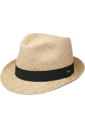 Lipodo Mantigo Trilby Raffia Hoed by