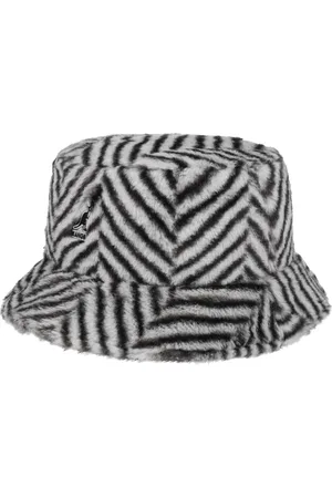 Kangol Faux Fur Bucket Herringbone Vissershoed by