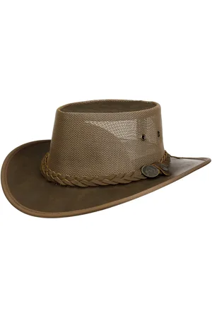 Scippis Brandon Mesh Crown Leren Hoed by