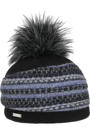 Seeberger Faux Fur Pom Walkloden Muts by