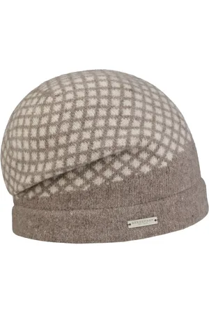 Seeberger Twotone Check Headsock Walkloden Muts by