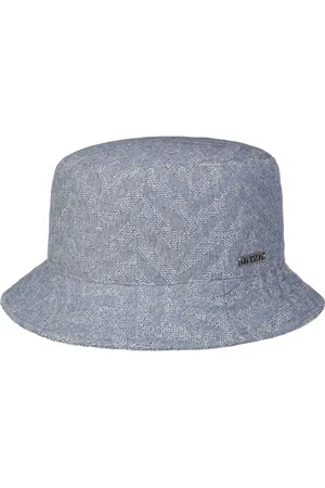 Stetson Herringbone Cotton Bucket Stoffen Hoed by