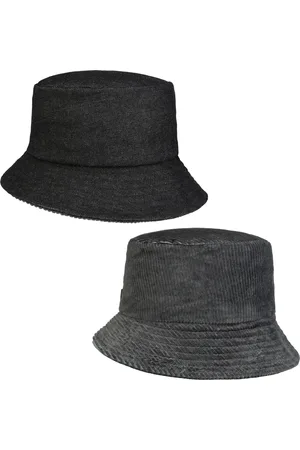 bedacht Cord Denim Bucket Omkeerbare Hoed by