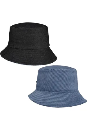 bedacht Cord Denim Bucket Omkeerbare Hoed by