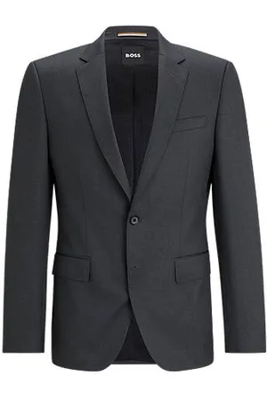 HUGO BOSS Slim-fit colbert van scheerwollen serge
