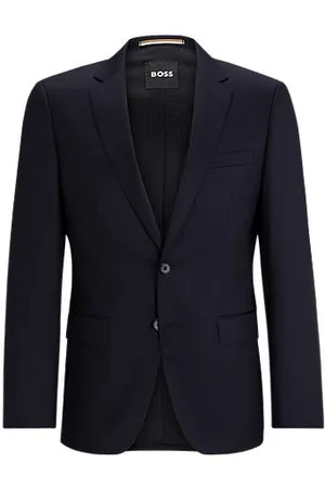 HUGO BOSS Slim-fit colbert van scheerwollen serge