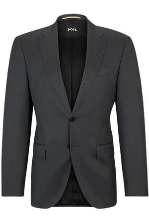 HUGO BOSS Regular-fit colbert van scheerwollen sergestof