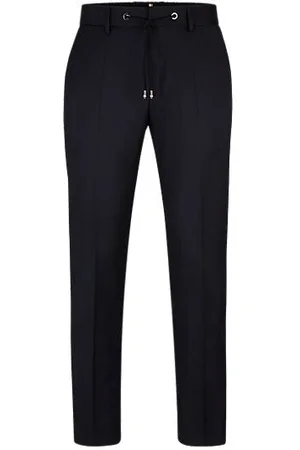 HUGO BOSS Slim-fit broek van scheerwollen serge
