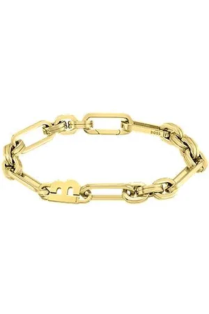 HUGO BOSS Goudkleurige schakelarmband met 