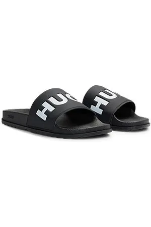 HUGO BOSS Slippers met logo op de wreefband