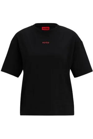 HUGO BOSS Relaxed-fit T-shirt van zachte jersey met contrastlogo