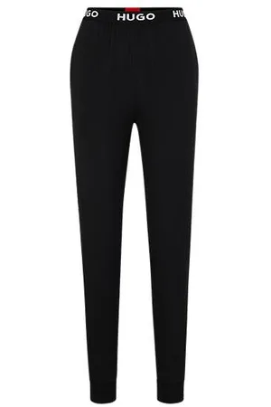 HUGO BOSS Pyjamabroek van stretchjersey met logotailleband