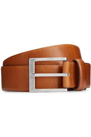 HUGO BOSS Riem van Italiaans leer met zilverkleurige gesp