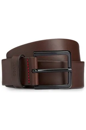 HUGO BOSS Riem van Italiaans leer met logostempel op de lus