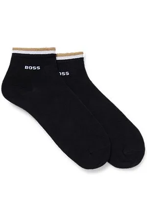 HUGO BOSS Set van twee paar korte sokken met kenmerkend gestreepte boorden