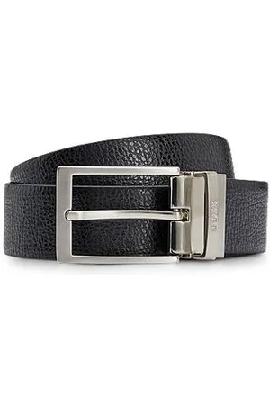 HUGO BOSS Omkeerbare riem van generfd Italiaans leer met logolus
