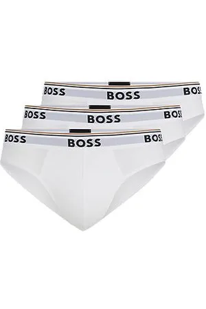 HUGO BOSS Drie slips van stretchkatoen met logotailleband