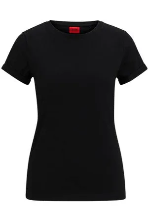 HUGO BOSS Slim-fit T-shirt van katoen jersey met logoprint