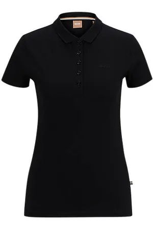 HUGO BOSS Polo van katoenpiqué met logodetail