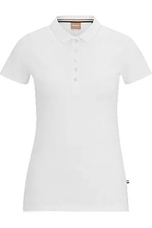 HUGO BOSS Polo van katoenpiqué met logodetail