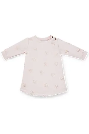 HUGO BOSS Babyjurkje van een katoenmix met all-over-logoprint