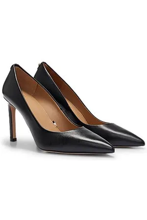HUGO BOSS Leren pumps met hoge hakken en spitse neus