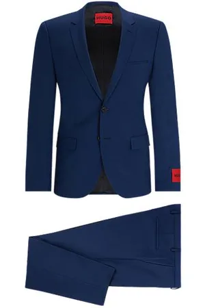 HUGO BOSS Extra slim-fit pak van een wolmix