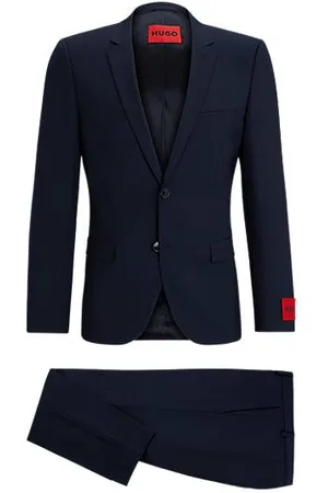 HUGO BOSS Extra slim-fit pak van een wolmix
