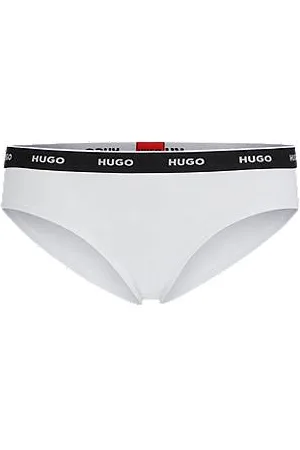 HUGO BOSS Slip van stretchkatoen met herhaalde logo’s op tailleband